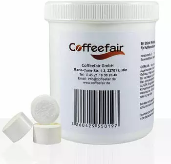 Coffeefair Reinigungstabletten 90 x 3g Reinigungs-Tabs Coffeefair Reinigungstabletten 90 x 3g Reinigungs-Tabs