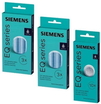 Siemens Reinigungsset für EQ Series 10 Reinigungstabletten TZ80001A + 6x Entkalkungstabletten TZ80002A