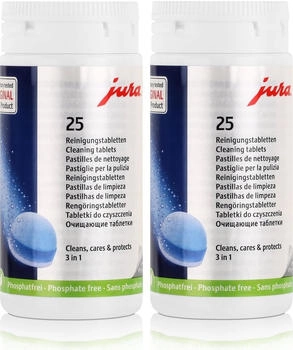 Jura Reinigungstabletten 3in1 für Kaffeevollautomaten 25 Tabs (2er Pack) (24190)