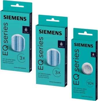 Siemens 10 Reinigungstabletten TZ80001 + 6 Entkalkungstabletten TZ80002 für EQ (SIETZ80001N+80002P12N)