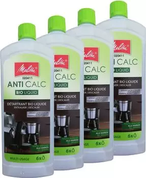 Melitta 4x 212382 Anti Calc Bio Flüssigentkalker 250ml 1 Liter (ONC-A13799)