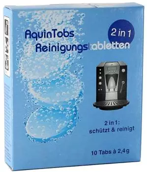 Aquintos Kalk- und Wasserfilter AquinTobs 2in1 Reinigungstabletten 10 x 2,4g passend für Siemens EQ