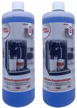 JaPeBi 2x 1L Milchschaumreiniger Coffee&Clean by ECO Rundflasche incl. Dosierhilfe (1006002-02)