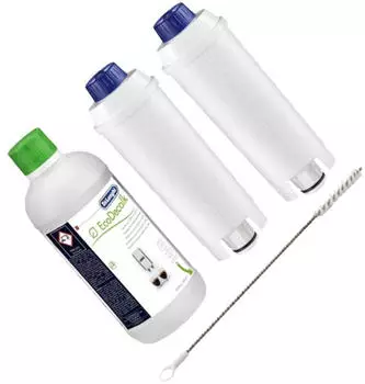 De'Longhi Ecode Kreide+ 2 x Wasserfilter DLS C002 + 1 x Rohrreinigungsbürste (32651)