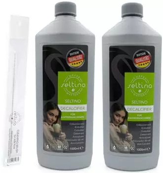Seltino Set mit 2 -Entkalkern für 1-Liter-Espressomaschinen + -Bürste