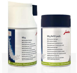 Jura 24158 Milchsystem-Reiniger Mini-Tabs (90g) + inkl Nachfüllflasche