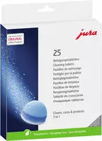 Jura Reinigungstabletten 25045, 3 Phasen, f&uuml;r Kaffeevollautomaten, 25 Tabletten,