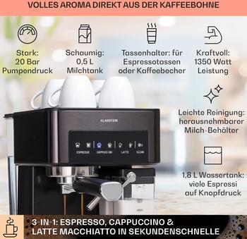 Klarstein Arabica Comfort schwarz – Die Klarstein Arabica Comfort schwarz: Ihr neuer Kaffeevollautomat