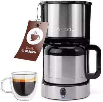 Clatronic Kaffeemaschine mit Thermoskanne KA 3805 silber