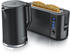 Arendo Frühstücksset Wasserkocher Langschlitztoaster Schwarz