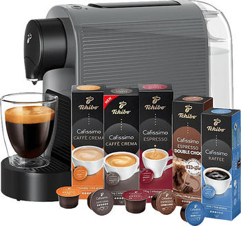 Tchibo Cafissimo Pure plus Kapselmaschine grau + 50 Kapseln