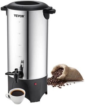 VEVOR Glühweinkocher 7,4L Heißgetränkespender 50 Cup