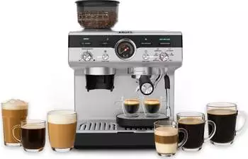 Krups XP801T Precision Espressomaschine Schwarz Silber