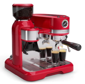 Klarstein Bella Café Siebträgermaschine Rot