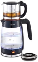 Sch&auml;fer Glas-Teekocher 1,8/0,8 Liter 2200W Wasserkocher Elektrischer...