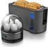 Arendo Frühstücks set manha grau Toaster/ Eierkocher
