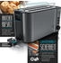 Arendo Frühstücks set manha grau Toaster/ Eierkocher
