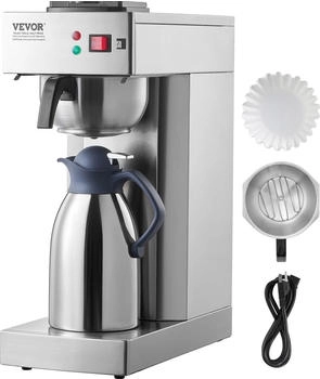 VEVOR Filterkaffeemaschine 12 Tassen 2,8L