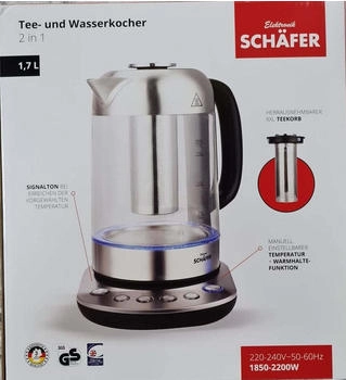 Lentz Electric Kettles Schäffer 1,7L Glas EDS