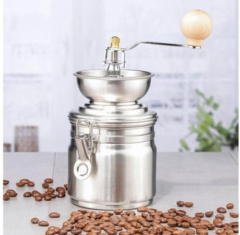 Gravidus Kaffeemühle mit Keramik-Kegelmahlwerk silber Edelstahl g-1571