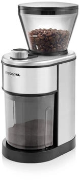 Tescoma PRESIDENT Elektrische Kaffeemühle Silber (150 Watt Kegelmahlwerk aus Metall)