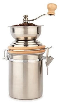 La Cafetiere Traditionelle Kaffeemühle aus Edelstahl Silber