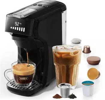 Hibrew H1B 6-in-1 Kapsel-Kaffeemaschine schwarz