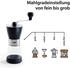 ADE Manuelle Kaffeemühle mit Kegel-Keramikmahlwerk stufenloser Mahlgrad für 65 g Kaffeepulver