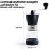 ADE Manuelle Kaffeemühle mit Kegel-Keramikmahlwerk stufenloser Mahlgrad für 65 g Kaffeepulver