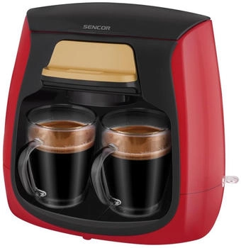 Sencor Kaffeemaschine mit zwei Tassen 500W/230V rot/schwarz