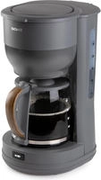 Domo DO 754 K Kaffeeautomat 10 Tassen Glaskanne Wood You matt grau