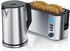 Arendo Frühstücksset 2-teilig 4-Scheiben Langschlitztoaster MANHA + Edelstahl Wasserkocher 1,5l Silber