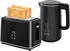 HomCom Wasserkocher Toaster Set 1,5L Wasserkocher 2 Toastscheiben 2200W Frühstücksset Schwarz