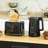HomCom Wasserkocher Toaster Set 1,5L Wasserkocher 2 Toastscheiben 2200W Frühstücksset Schwarz