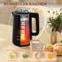 HomCom Wasserkocher Toaster Set 1,5L Wasserkocher 2 Toastscheiben 2200W Frühstücksset Schwarz