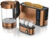 Arendo Frühstücksset Wasserkocher Toaster Eierkocher