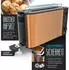 Arendo Frühstücks-Set (3-tlg) Wasserkocher 1,5l 2-Scheiben Toaster 7er Eierkocher Kupfer