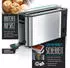 Arendo Frühstücks-Set 1,5L Wasserkocher 2-Scheiben Langschlitz Toaster 7er Eierkocher Silber