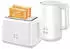 HomCom Wasserkocher-Toaster-Set Kunststoff Edelstahl 21,5L x 15,5B x 25,1H cm Weiß