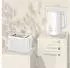 HomCom Wasserkocher-Toaster-Set Kunststoff Edelstahl 21,5L x 15,5B x 25,1H cm Weiß