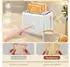HomCom Wasserkocher-Toaster-Set Kunststoff Edelstahl 21,5L x 15,5B x 25,1H cm Weiß
