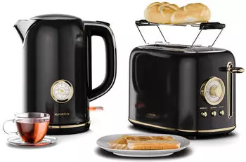 Klarstein Victoria Basis-Fr&uuml;hst&uuml;cksset 2-Schlitz-Toaster & Wasserkocher