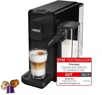 Princess Kapsel-Kaffeemaschine Latte Pro 249455