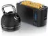 Arendo Vorteils-SET Wasserkocher 2200W Toaster 4 Scheiben LED Anzeige Schwarz