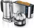 Arendo Frühstücks Set in Edelstahl Optik Wasserkocher / Toaster / Eierkocher