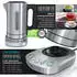 Arendo Frühstücks Set in Edelstahl Optik Wasserkocher / Toaster / Eierkocher