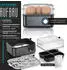 Arendo Frühstücks-Set 8er Eierkocher + Langschlitz Toaster für 4 Scheiben Grau