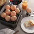 Arendo Frühstücks-Set 8er Eierkocher + Langschlitz Toaster für 4 Scheiben Grau