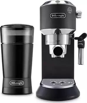 De'Longhi Dedica Style EC 685.BK + Coffee Bean Grinder KG200