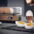 Arendo Frühstücks-Set 2-teilig 6er Eierkocher SIXCOOK 2-Scheiben Langschlitz Toaster Kupfer